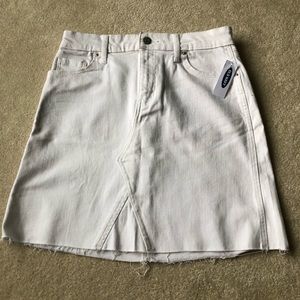 White, jean skirt, from old navy
